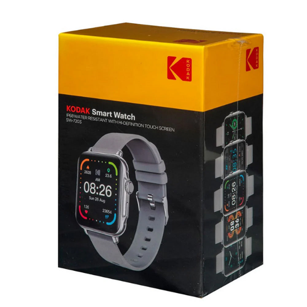 KODAK SW-7203 / SW-7204 Smart Watch IP68, Bluetooth 5.3 / 5.0, 1.85" / 1.28" HD Full Touchscreen Display, 260mAh / 200mAh Max 5 Days Battery Life, Mobile GPS, Health Monitoring, Multiple Preloaded Watch Faces | Black, Silver