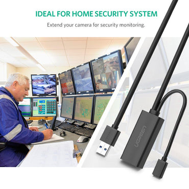 UGREEN 2-in-1 USB 3.0 A Male to Female + Micro USB Active Repeater 5 Meter / 10 Meter Extension Cable with Built-in Signal Booster for PC, Desktop Computer, Laptop, Scanner, Printer, PS5/PS4/PS3, Speaker, etc.  | 20826 20827