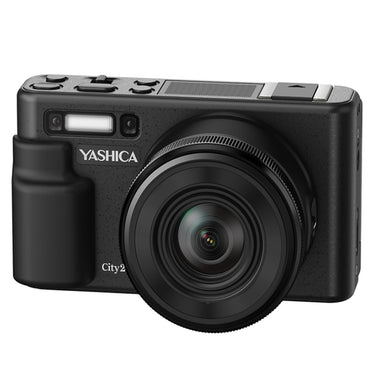 Yashica City 200 (DGC200) 13 Megapixel Point & Shoot Digital Camera CMOS Sensor, 10x Optical / 4x Digital Zoom, 4K Photo Video, 2.8" LCD Display, Max 256GB MicroSD Card Slot, 1250mAh Replaceable Battery & YASHICA App Support | Black, White
