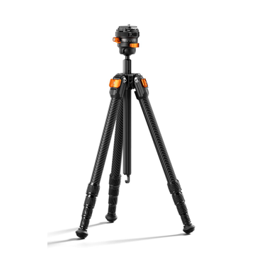 K&F Concept 152cm Carbon Fiber Travel Camera Tripod 6kg Max Load, 360° Panoramic, Twist Lock Legs
