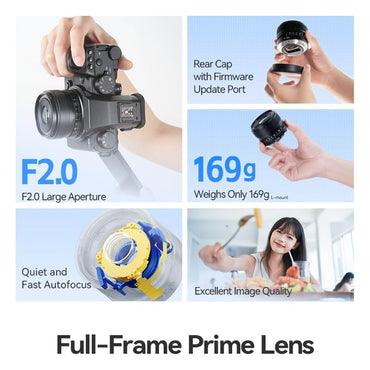 TTArtisan AF 40mm F2 Full Frame Autofocus Prime Lens for Leica L-Mount Cameras