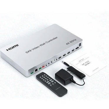 ArgoX 5x9 4K 60Hz HDMI / DP DisplayPort Display Wall Controller with Pass Through, 3D Video Support, Input Source Splicing, and Included Remote Control | HDVW03