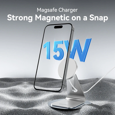 Vention 15W Magnetic Wireless Charger Stand with MagSafe 1M for iPh - Silver
