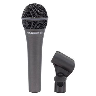 Samson Q7X Professiol Supercardioid Dymic with Mic Clip for Vocal and Instrument Recording, Studio, Live Performance, Karaoke, with 50Hz to 16kHz Frequency Response, Neodymium Mic Element, Die-Cast Body & Gold-Plated XLR Connectors