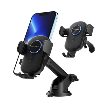 VENTION Multi-Function Mobile Phone Mount Holder for Car Vent, Windshield, and Dashboard, Compatible with 4.7"-7.4" Devices and Cases, Non-Interfering Design and Strong Suction Power KCVB0