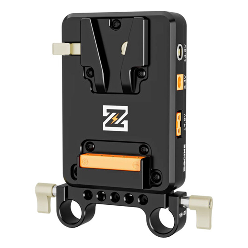 ZGCINE VP2 KIT1 | KIT3 V-Mount Battery Plate with Articulating Arm and 15mm LWS Rod Bracket, Dual D-Tap, 2-Pin LEMO, USB-C PD Input/Output, USB-A QC, DC, BP Output, 1/4"-20 Mount Threads, LED Battery Indicator for Photography & Videography