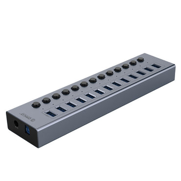 ORICO USB 3.0 5Gbps 13-Port Hub with Individual Switches & 60W Power Supply for PCs, Computer Desktops & Laptops (Windows, macOS, Linux) | USB Hub Extension Docking Station | ORICO-BT2U3