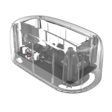 ORICO 3.5" SATA SSD/HDD to USB 3.1 Gen 2 Type-C Transparent Hard Drive Docking Station with 12TB Supported Storage, 5Gbps Transmission Speed, Power Supply for Computer Desktops & Laptops (Windows & MacOS)