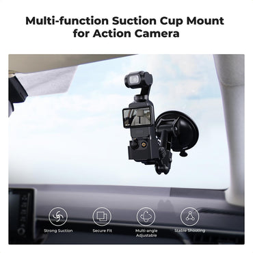 K&F Concept Suction Cup Mount for DJI Osmo Pocket 3, Osmo Action 5, GoPro Hero 12 11, Insta360 X5 X4