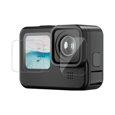 TELESIN GOPRO HERO 12 11 10 9 HD Protective 9H Tempered Glass Kit for Action Camera