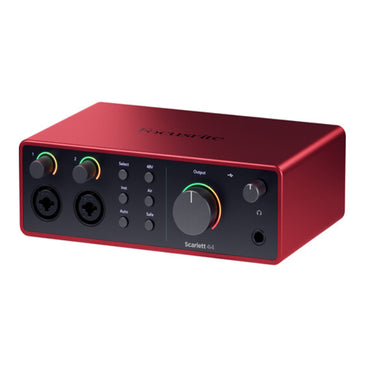 Focusrite Scarlett 4i4 4th Generation 4 In / 4 Out USB Type-C Audio / MIDI Interface with XLR Mic Preamps, Headphone, MIDI I/O with Auto Gain, Clip Safe, Air Mode, Virtual Loopback and Software Expansion Bundle
