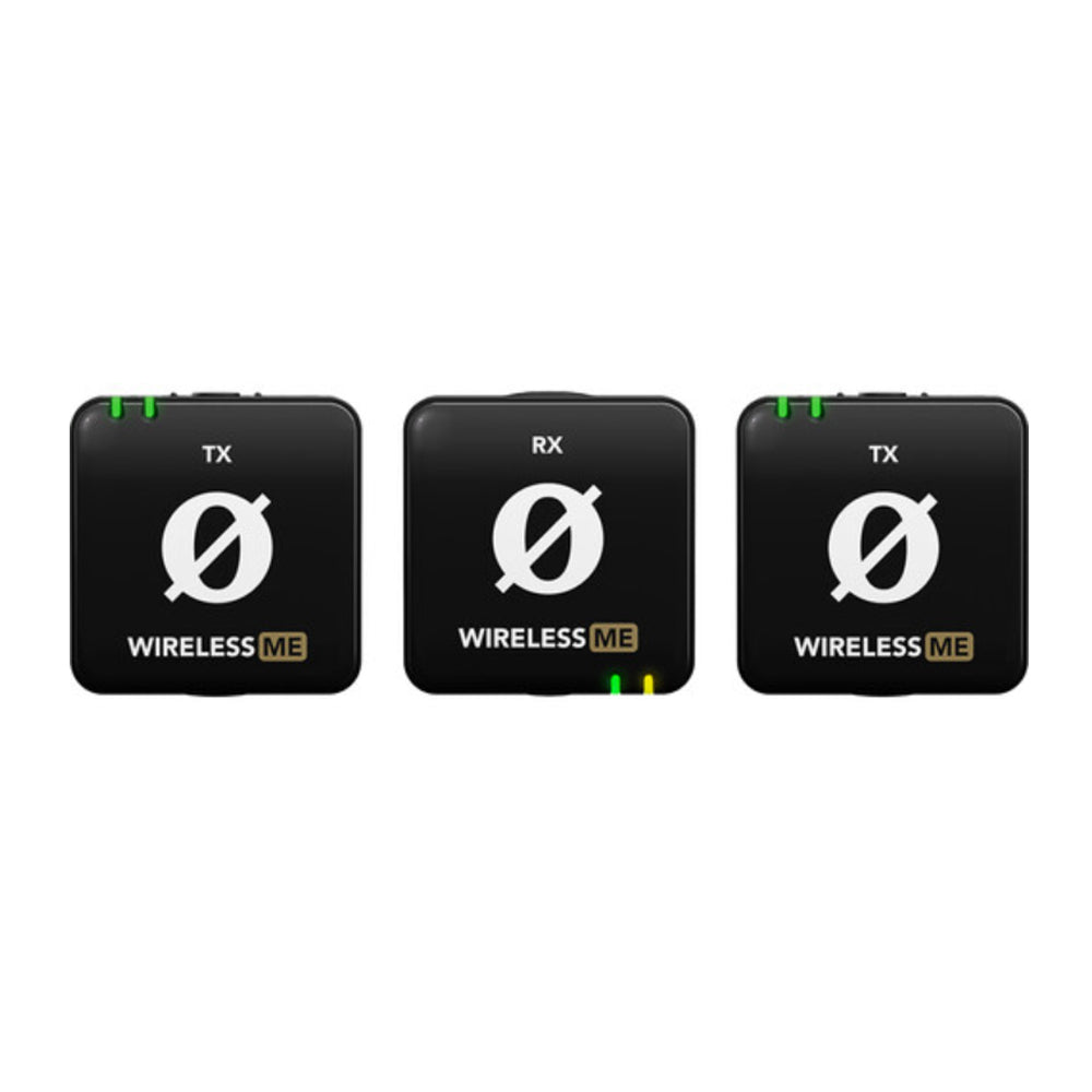 RODE WIRELESS ME 2 Person TX + TX + RX Omnidirectional Condenser Lavalier Microphone USB Type-C Dual Channel with 2.4Ghz Max 100m Range, GainAssist Technology, 7Hrs Battery Life for Interviews, Vlog and Reporting