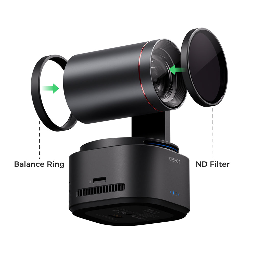 OBSBOT ND8 16 32 64 Neutral Density Lens Filter Set Kit for Tail 2 PTZR Streaming Web Camera, Anti-Glare, Scratch Resistant, High-Quality Optical Glass