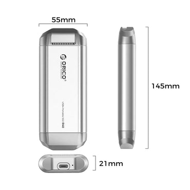 ORICO 4TB Portable SSD 40GBPS USB 4.0 Type-C | 3700MB/s Read & 3000MB/s Write Speed with 2-in-1 Data Cable, Built-In Cooling Fan & Windows, MacOS, Linux Support for PCs, Computer Desktops & Laptops | Solid State Drives