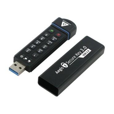 Apricorn Aegis Secure Key 3NX 8GB USB 3.1 256-Bit Hardware Encrypted Flash Drive | ASK3-NX-8GB