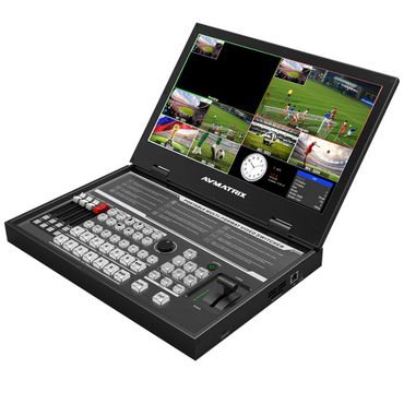 AVMatrix PVS0615U 6-Channel SDI / HDMI 4K 60 UHD Multi Format Streaming Switcher with 15.6" FHD LCD Display, T-Bar/Auto/Cut Transitions and MIX/FADE/WIPE Effects for Video Livestreaming