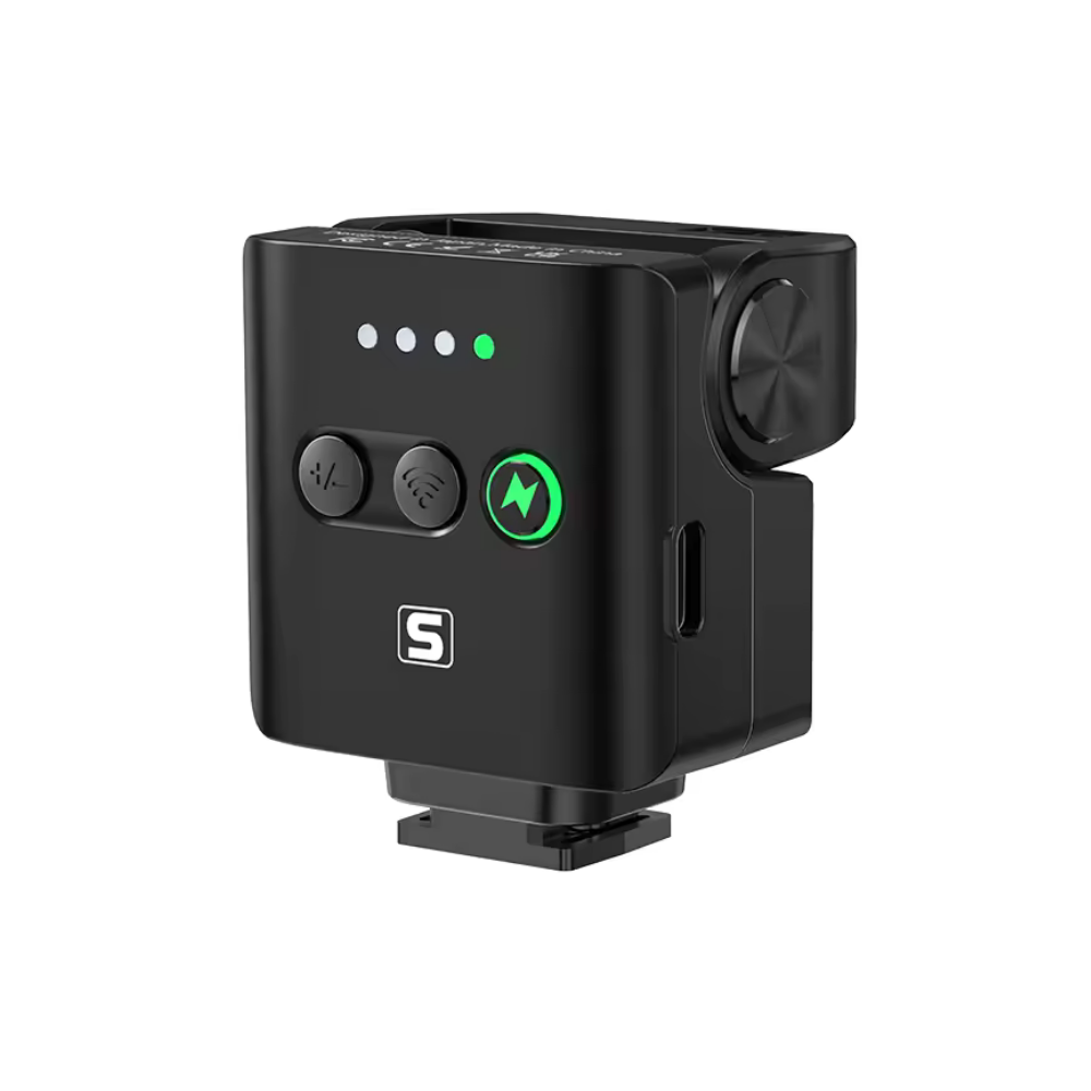 MEDALIGHT F2S Mini Camera Flash, Lightweight Wireless Off-Camera Speedlite for Canon, Sony, Nikon, Fuji, Ricoh, Leica & Other DSLR Cameras with 2.4GHz Remote, Hot Shoe Mount, Pivoting Angle, Li-Ion Battery & USB-C Charging for Photography