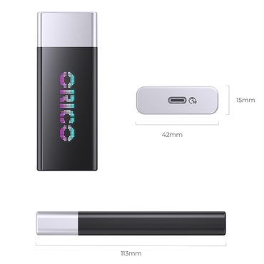ORICO Genie Gaming 2TB Portable SSD RGB USB 3.2 Gen 2 Type C 10Gbps Solid State Drive with 1050MB/s Read / 900MB/s Write Speed & Aura Sync Support for PCs, MacBook, iMac, Computer Desktops & Laptops (Windows, MacOS & Linux) | ORICO-G10