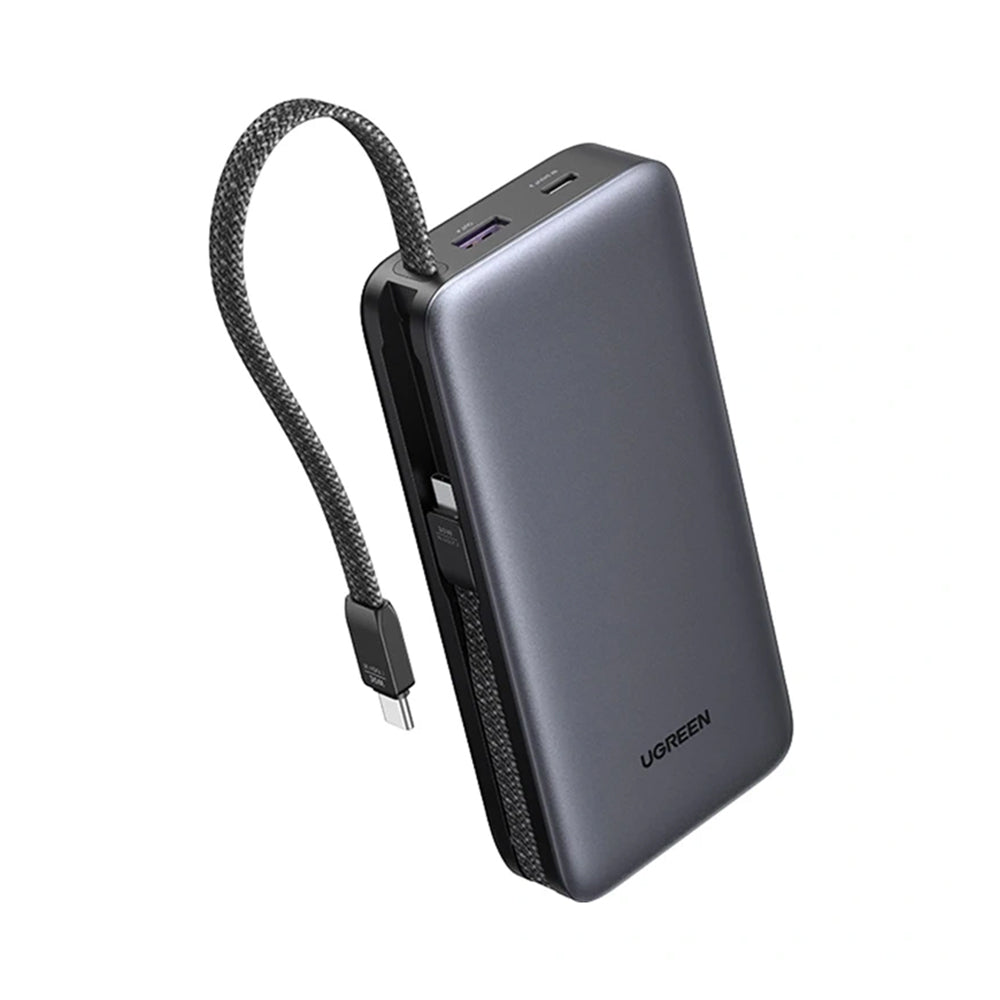 UGREEN Nexode 20000mAh 30W PD Fast Charing Power Bank with Dual Built-In USB-C Cable
