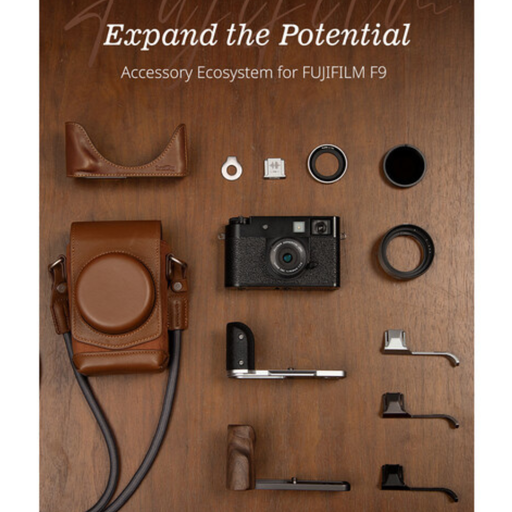 SmallRig L-Shaped Mount Plate for FUJIFILM X half with Wooden Handle Grip, Hot Shoe Cover and 1/4" Screw Mount, Flat Head Wrench for Camera Accessories | 5394 | 5223 | 5224