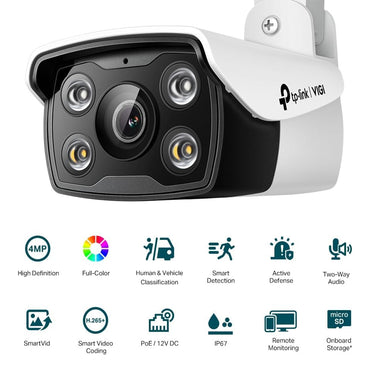 TP-Link VIGI C340 2.8MM / 4MM 3MP Full-Color Bullet Network CCTV Camera