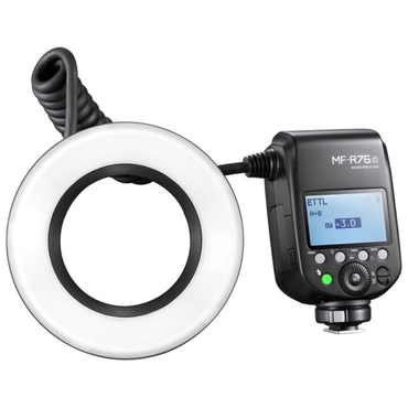 Godox MF-R76 TTL Macro Ring Flash for Canon E-TTL II w/ / 8 Adapter Rings for Close-Up Photography