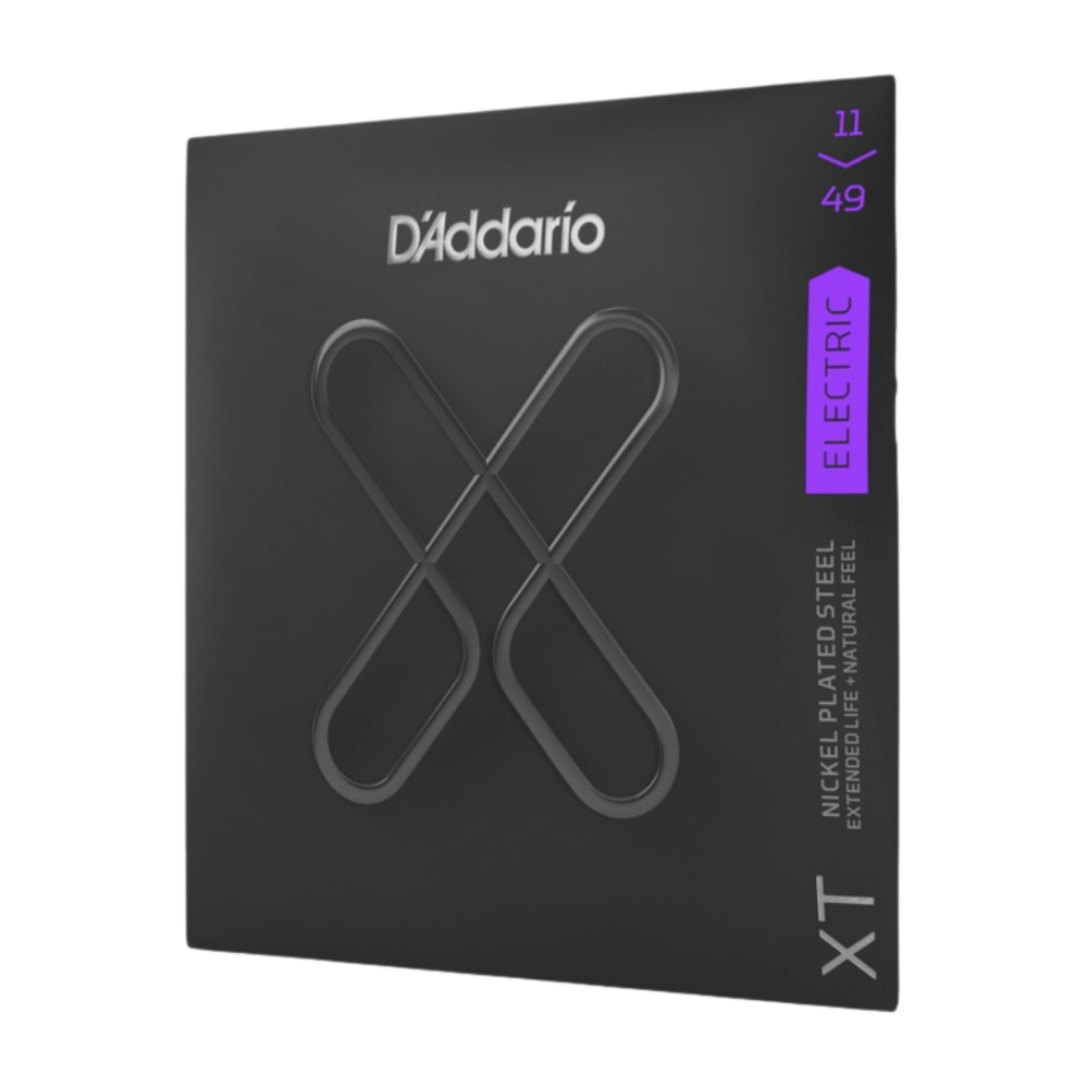 D'Addario XTE1149 Electric Guitar Strings, XT Nickel Coated, Corrosion-Resistant, Medium Gauge 11-49, 6-String Set, Pack of 1