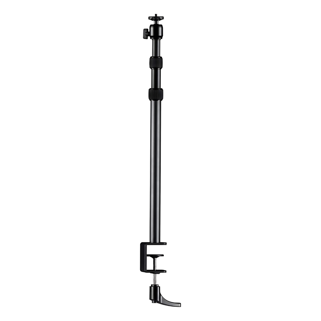 Godox ES-TMR Aluminum Alloy Desk Mount Stand for ML30 | ML30Bi LED Lights and Flashes with 3 Section Telescopic Rod 39.3" Max Height, 1/4"-20 Screw Mount for Lighting and Studio Photography Equipment