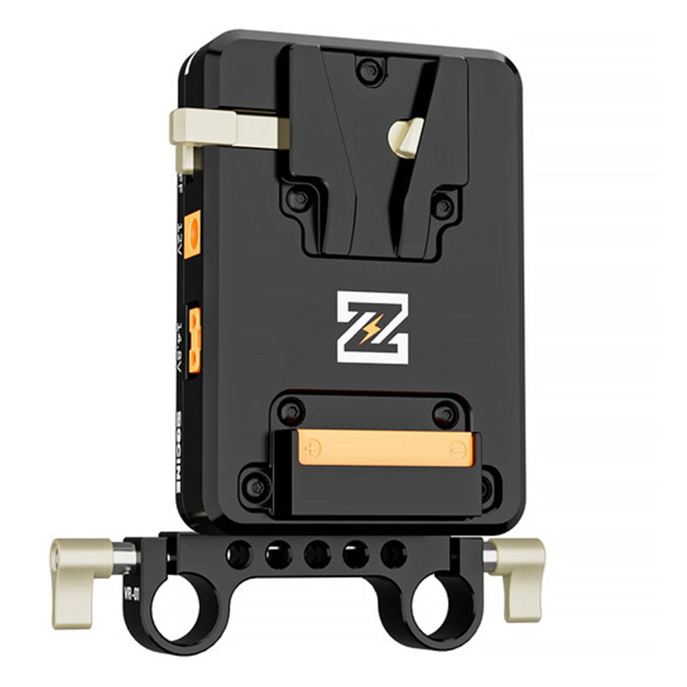 ZGCINE VP2 KIT1 | KIT3 V-Mount Battery Plate with Articulating Arm and 15mm LWS Rod Bracket, Dual D-Tap, 2-Pin LEMO, USB-C PD Input/Output, USB-A QC, DC, BP Output, 1/4"-20 Mount Threads, LED Battery Indicator for Photography & Videography