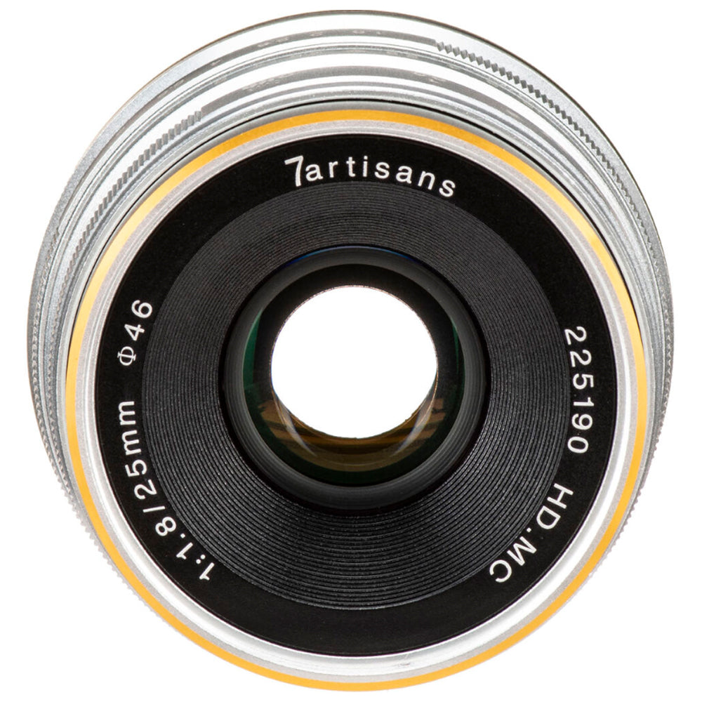 7Artisans 25mm F/1.8 APS-C Format M43 Micro Four Thirds Mount Compact Portrait Prime Lens MF Manual Focus for Mirrorless Cameras | Black Silver