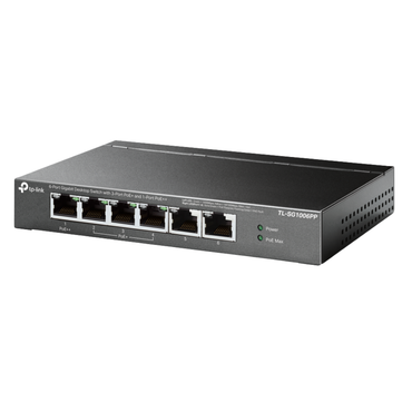 TP-Link TL-SG1006PP 6-Port 10/100/1000 Mbps Gigabit Desktop Switch w/ 3-Port PoE+ and 1-Port PoE++
