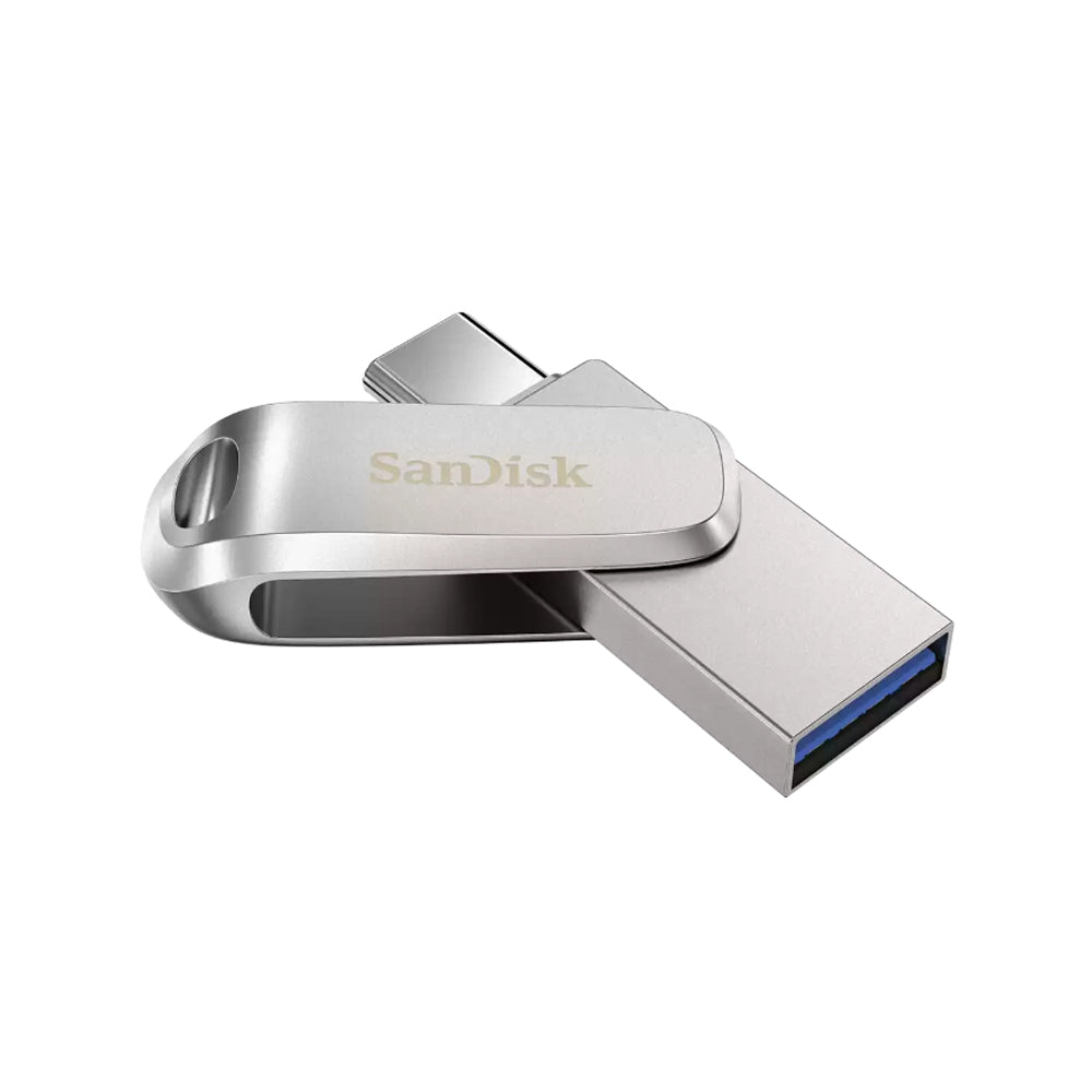 SanDisk Ultra Dual Drive Luxe 512GB USB A 3.2 Gen 1 to Type-C OTG Flash Drive with 400MB/s Read Speed and SanDisk Memory App Support | Gold, Silver