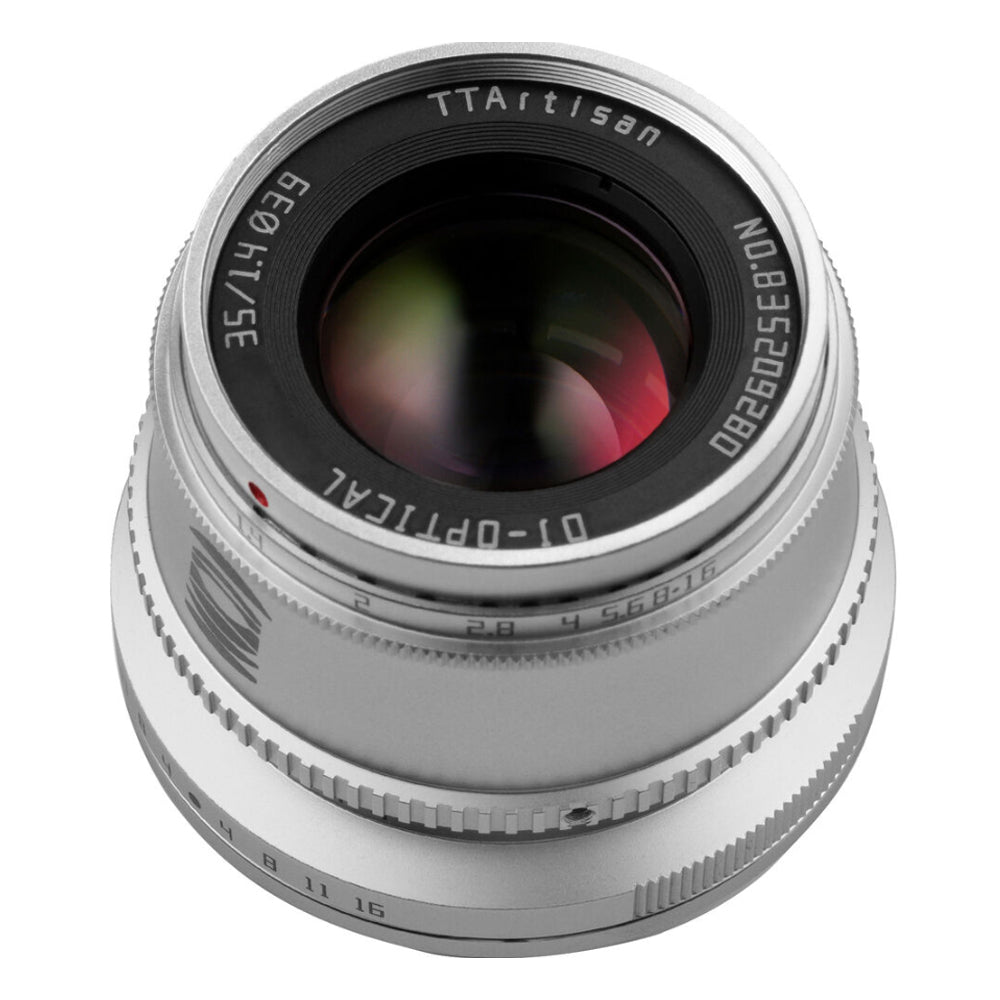 TTArtisan 35mm F/1.4 APS-C Format FUJIFILM X Mount Prime Lens Large Aperture Sonr Optical Design Full Metal Body, MF Manual Focus, 11" Focus Distance, Clicked Aperture Ring for Smooth Bokeh & Low Light Photography | Black, Silver