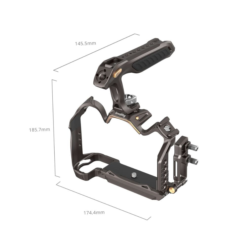 SmallRig Night Eagle Full Camera Cage Kit for Nikon Z6 III with Top Handle, Arca-Type Quick Release Base Plate, TO Rail, Cold Shoe Mount, 1/4"-20, 3/8"-16, M3 & M2.5 Threaded Holes for Attachments and Accessories | 4521 4522