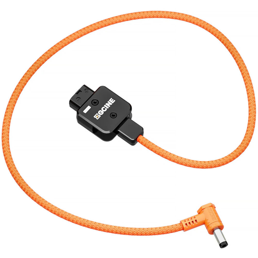 ZGCINE D-Tap to DC Right Angle Power Cable 12-17V IN/OUT for Camera, Monitor, Light and Accessories with Up to 60cm Max Length Straight / Coiled Nylon Braded Cord for Continuous Power Supply, Video Recording & Production | DT-DC L, DT-DC
