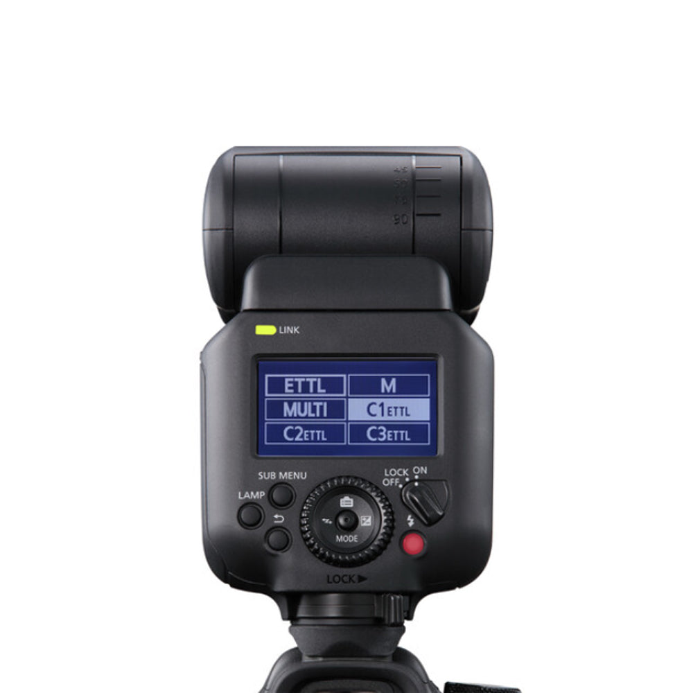 Canon Speedlite External Flash for EOS and PowerShot Digital Camera with Wireless Radio Trigger and Smartphone App Control, Guide Number 131' / 197' at ISO 100, Multifunction Shoe, LCD Screen Display Panel for Photography | EL-10 EL-5