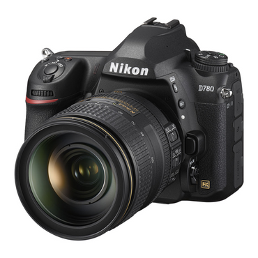 Nikon D780 24.5 Megapixel FX-Format Full Frame 4K UHD EXPEED 6 DSLR Camera Nikon F-Mount and 24-120mm F/4G ED VR Lens, Hybrid AF and Eye Detection, Extended ISO, 3.2" Tilting Touchscreen LCD, Built-in WIFI Bluetooth