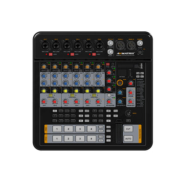 AVMATRIX SHARK S4M 4-Channel HDMI SDI All-in-One Video Switcher & Integrated Audio Mixer with PGM OUT, 4x HDMI IN, MULTIVIEW, 4x Microphone & 2 Stereo Inputs, USB 3.0 Recording for Live Streaming, Worship Events, Live Sports & Concerts