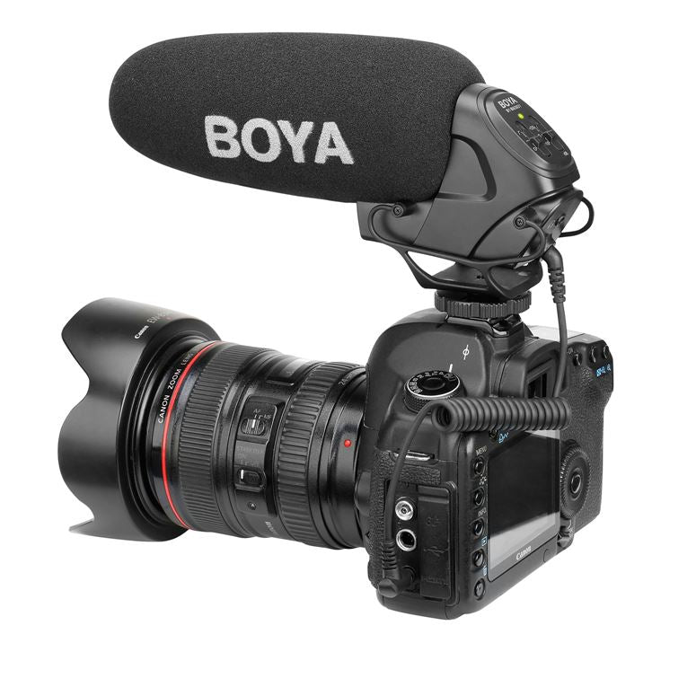Boya BY-BM3031 On-Camera Super Cardioid Shotgun Microphone for Camera Youtube Vlog Studio Video Recording Streaming