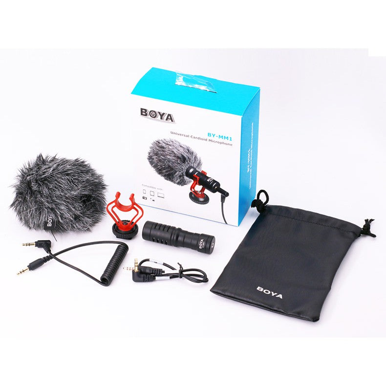 Boya BY-MM1 Compact On-Camera Smartphone Video Microphone for Youtube Vlogging Vlog Livestream Recording Tiktok Mic ASMR