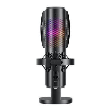 BOYA K9 Vibrant Lighting RGB Desktop USB-C Condenser Microphone with Supercardiod, Omnidirectiol & Bidirectiol Polar Pattern, Noise Cancellation & Hi-Fi Audio for Podcasting, Gaming & Streaming