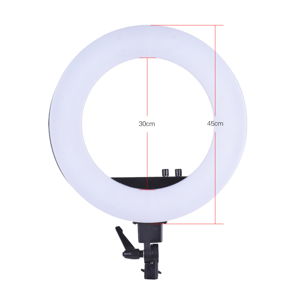 Pxel RL-18 RL18 LED Lamp Bi-Color Ring Light 18 inches 3200K-5500K Photography Studio Beauty Vlog Lighting Makeup, Livestream with Stand