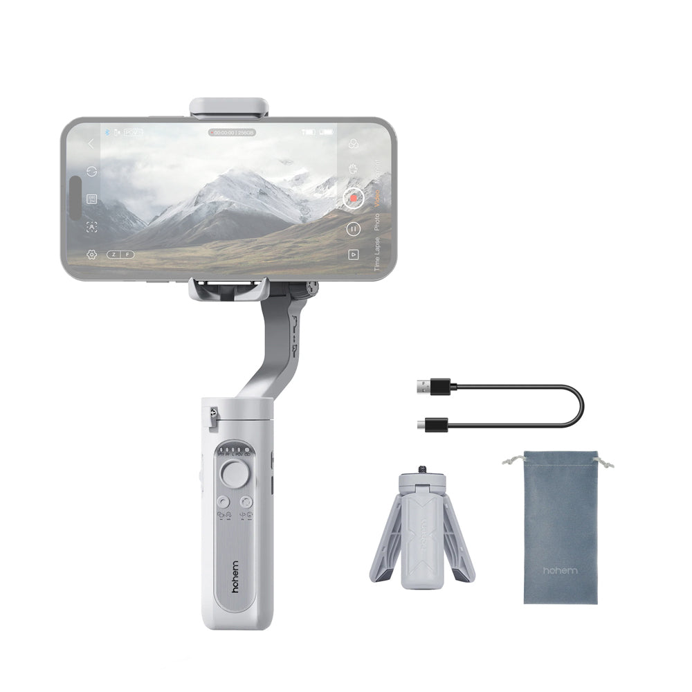 Hohem iSteady X / XE and Kit 3-Axis Smartphone Gimbal Stabilizer with Face and Object Tracking, 180 Degree Inception Shooting, 320 Degree Pan Roll and Tilt Range and Cinematic Presets for Vlog Vlogging