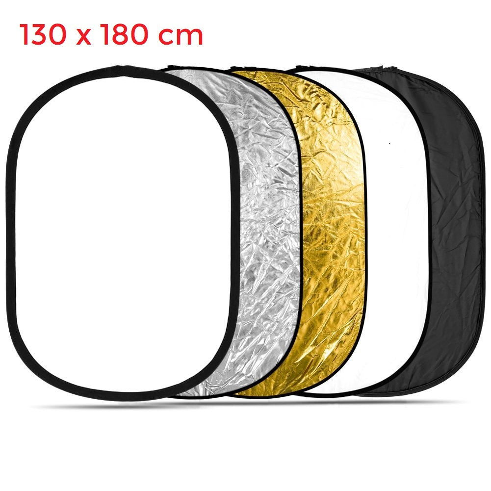 Pxel RF-13X18 5 in 1 Portable Multi 50"x 70"/130 x 180CM Camera Lighting Reflector Diffuser Kit with Carrying Case for Photography