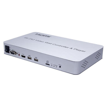 ArgoX HDMI 4K 2x2 / 2x3 Video Wall Controller & Player with Remote Control, Multiple Splicing Methods, 2-Way USB 2.0 Input, Support Wi-Fi, DLAN, Audio Extraction, SD Card Port, Digital Optical Fiber, and 3.5mm Audio | HDVW2X2-M HDVW2X3-M