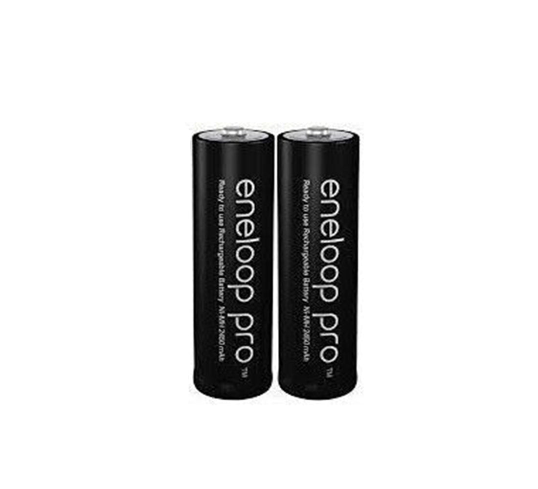 Panasonic Smart & Quick Charger with 3-Color LED with Eneloop Pro AA Battery Set of 4 (Black) | K-KJ55HCC40T