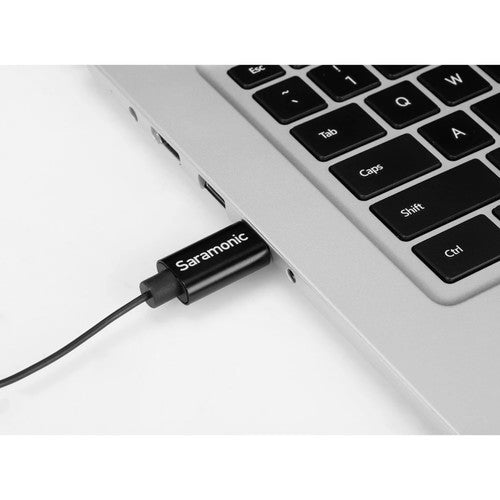Saramonic SR-ULM10 Clip-on Omnidirectiol USB Lavalier Microphone for PC Computers (2M Cable)