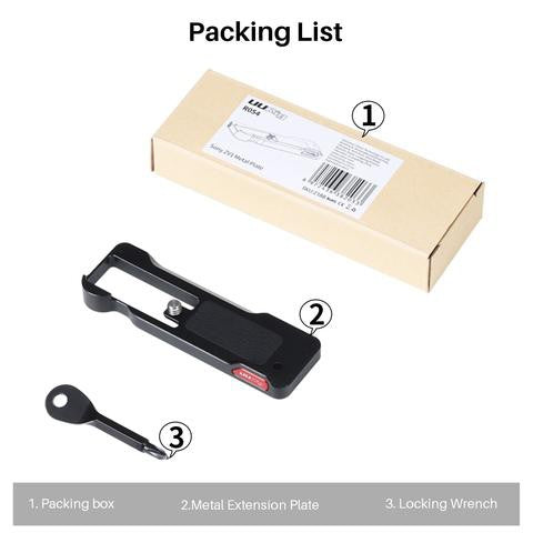 UURig by Ulanzi R054 Metal Extension Base Plate Mount Vertical Shooting Bracket with Cold Shoe for Sony ZV-1