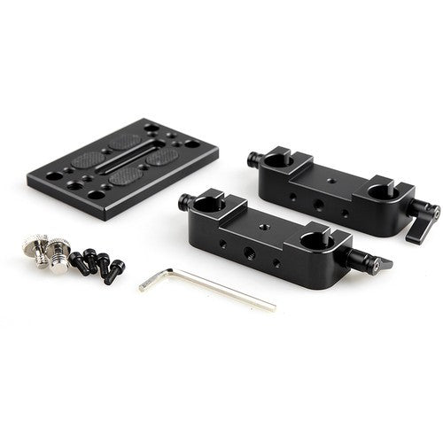 SmallRig Camera Base Plate with Dual 15mm Rod Clamp Railblock for Rod Support/ DSLR Rig Cage - 1775