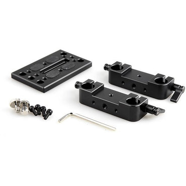 SmallRig Camera Base Plate with Dual 15mm Rod Clamp Railblock for Rod Support/ DSLR Rig Cage - 1775